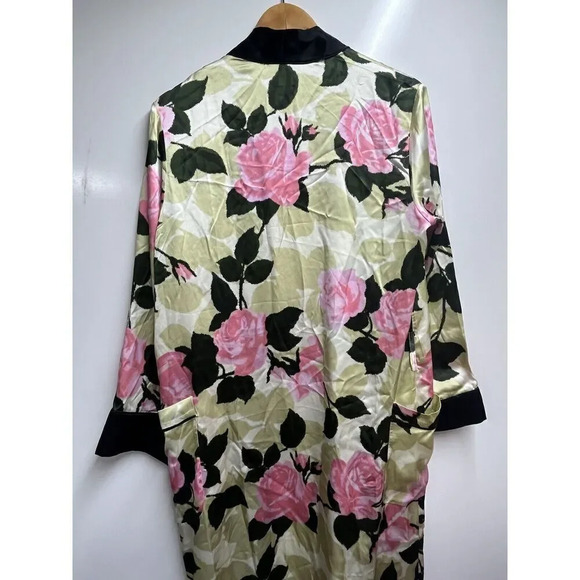 Richard Quinn Floral Print Silk Robe Women’s **missing Waist Belt**  Colorful - Picture 6 of 8